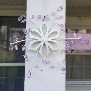 4 Glitter Snowflake Ornaments